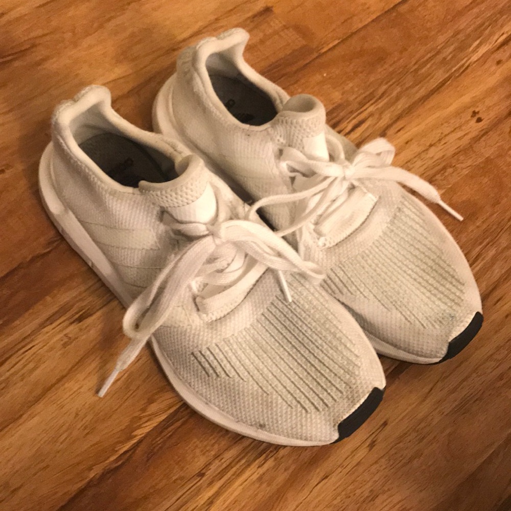 White adidas boys 5.5 = woman’s 7